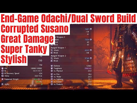 Nioh 2: Most Overpowered Odachi/Dual Sword Build! (CORRUPTED SUSANO)