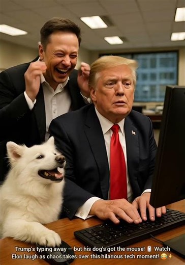 🤣 Dog Takes Over Trump’s Computer! 💻 Elon Musk Can’t Stop Laughing! ⚡🐕