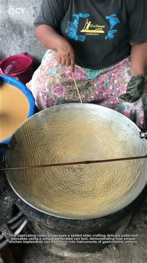 Artisan Pancake Art! 🥞↓ Perforated Can Mastery