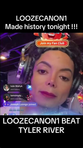 @Loozecannon1 shoutout to the top dawg on the app you earned the title 64 Million Taps!!!4500 viewers !!! “To be the man you have to beat the man “ #loozecannon1 #michaeljackson #tylerriver