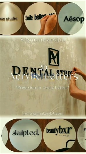 Creative & Professional 2D Acrylic Letters Signage | Modern Business Branding Ideas