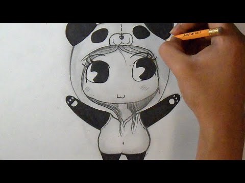 Cómo dibujar Chica Chibi-Panda | How to Draw Girl Panda Chibi