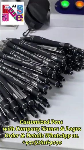Customized Pens Printing with 5W UV Machine | Logo & Name Printing