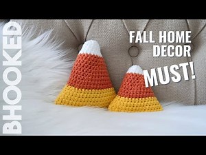 QUICK Fall project - Crochet Candy Corn Decor