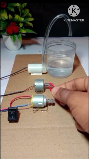 Run Water Pump Using DC Motor & Dynamo