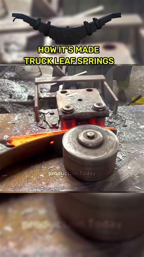 How Truck Leaf Springs Are Actually Made 🔥 #Manufacturing #Factory #Satisfying