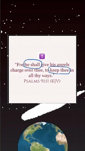 ✨Angels • Keep Thee • Psalm 91:11 • KJV Bible Verse