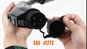 J1772 EV Adapter, Max 60 Amp&250V AC, Compatible with Tesla high Powered Connector, Compatible with Tesla Destination Charger, Compatible with Tesla Mobile Connector, with ce&cff Certification, Black