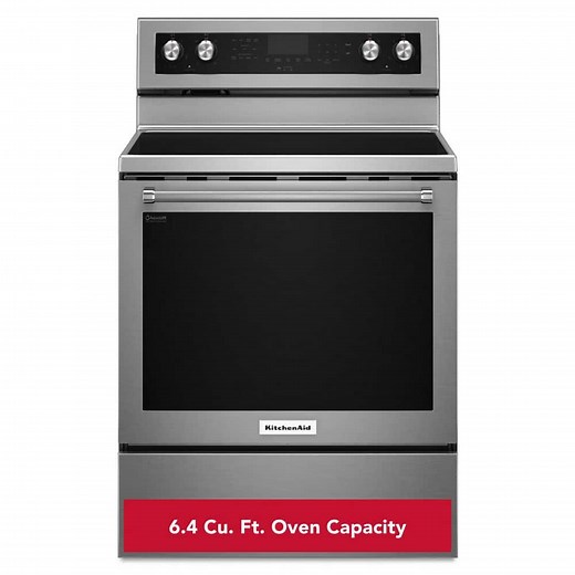 Reviews for KitchenAid 6.4 cu. ft. 5 Burner Element Electric Range with Self-Cleaning Convection Oven in Stainless Steel | Pg 1 - The Home Depot