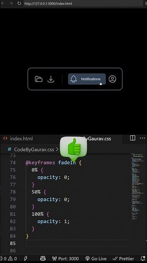 💡 CSS Tooltip Hover Animation – Pure HTML & CSS #webdevelopment #webcoding #htmlcss #shorts