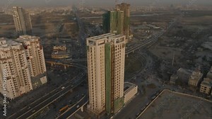 Karachi Sindh Pakistan - : Head office Building EFU insurance at Tower in front of Karachi Port Trust (KPT) Building , Pakistan Stock Exchange (PSX) and other financial institutions