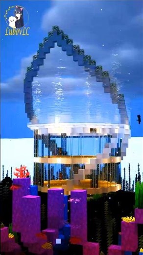 Minecraft underwater house tutorial Credit ‪@LubovLC‬