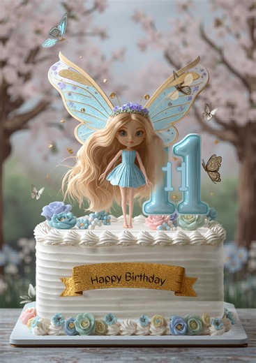 Editable Fairy Butterfly Cake Topper Template, Girls Birthday Party Decor, Printable Digital Download - Etsy