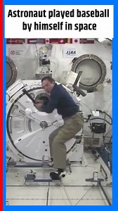 Astronaut played Baseball in Space #astronaut #SpaceExploration #SpaceX #NASA #spacecraft #gravity #baseball #fun #baseballlife #ISRO #isroindia #technology #science #scienceexperiment #shortsreels | Awaz-The Voice