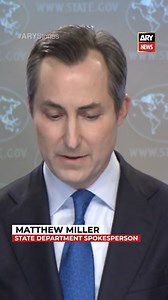 A journalist questions State Department Spokesperson Matthew Miller about a New York Times Report regarding Israeli Forces using Palestinians as human shields. #ARYStories #ARYNews #Israel #US #Gaza | ARY Stories