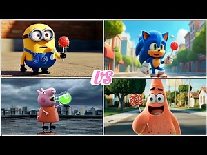 MINION SONIC PATRICK EAT DIRTY CANDY AND TURNED INTO A Monster Worm. Peppa pig.exe