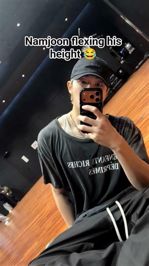 Namjoon flexing his height on IG post😂#rm #namjoon #rkive #bts