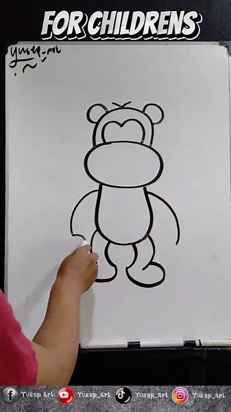 easy drawing monkey #art #howtodraw