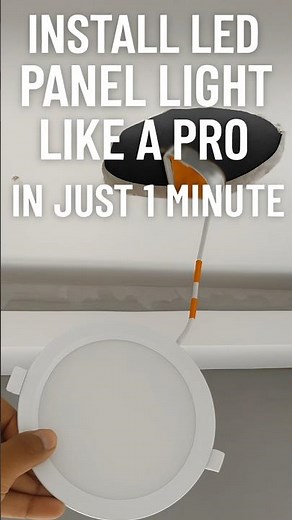 "Install LED Panel Light in 1 MinutePro-Level DIY Made Easy!"Why it works: #shorts #electrician🔧