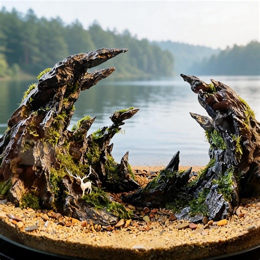 Aquascape Mountain Rock Layout, Dragon Stone Landscape Set, Artistic Aquarium Hardscape, Nano Tank Scenic Design - Etsy