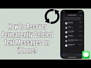 How to Recover Permanently Deleted Text Messages on iPhone?