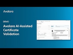 Avalara AI-Assisted Certificate Validation Demo