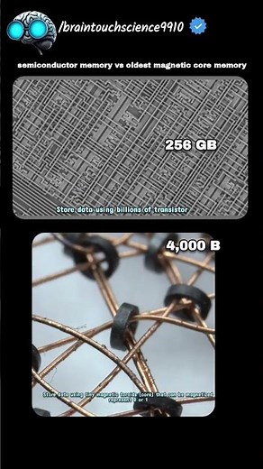old magnetic memory vs semiconductor memory #old #technology #memory #physics