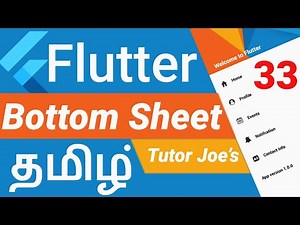 BottomSheet Widget in Flutter தமிழ் | BottomSheet Complete Properties in Flutter | Mobile Apps