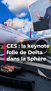 1.4K views | #CES : la #keynote folle de Delta dans la Sphère 勞 Pour fêter ses 100 ans, la compagnie aérienne #Delta s'est offerte une keynote spectaculaire dans la Sphère de Las Vegas. Au programme : des innovation bien sûr, mais aussi un concert de Lenny Kravitz.  Julien Villeret, directeur de l’innovation chez EDF | Tech & Co | Facebook