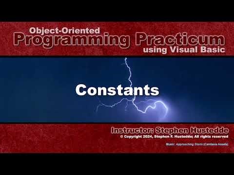 OOP Programming (VB) - 02M - Constants