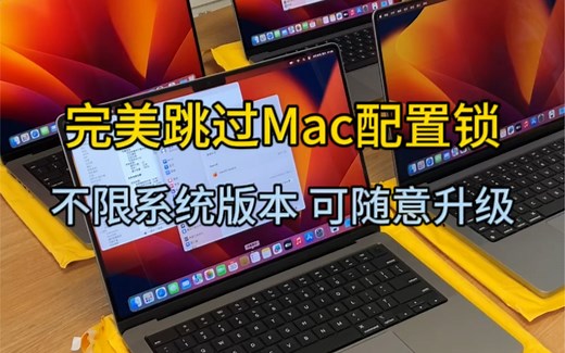 完美跳过Mac配置锁 可随意升级系统 无弹窗