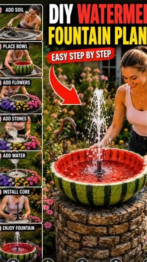 🌸🪴 Turn 2 Flower Pots into an Amazing Solar Fountain! 💦😍 || 🏡 #diy #cementart #shorts #shortvideo
