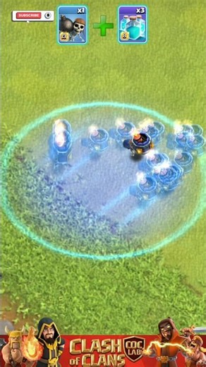 (1 wall Breker) + 4 Clone spell VS Max kannon😲💥 #clashofclans #gamer #games #gaming #viral #NEW2