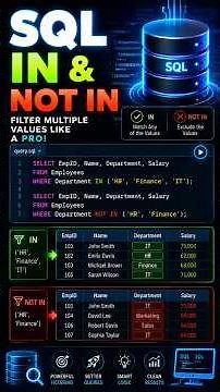 SQL Tutorial for Beginners #17 | IN & NOT IN Operator Explained | SQL From Zero