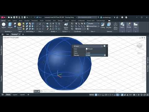 Comando SPHERE AutoCad