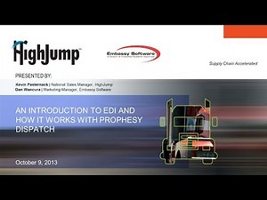 EDI for Prophesy Dispatch Webinar