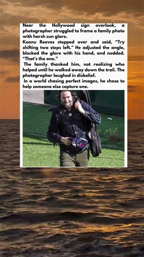 Keanu Helps a Photographer Frame the Shot.
