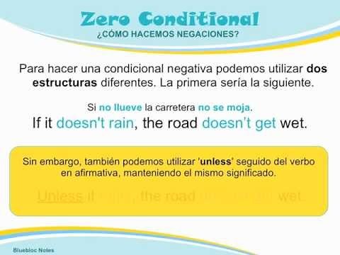 Gramática Inglés: Condicional Cero