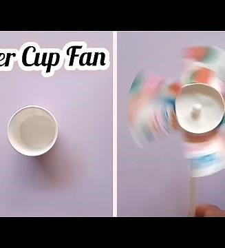 DIY Paper Cup Fan / How to make a paper Fan / paper craft / diy craft