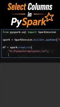 Select Specific Columns in PySpark | PySpark select() Function Example #pyspark #dataengineering
