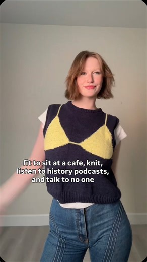 Sage on Instagram: "wearing my hand knit bikini slipover vest! pattern by @fest.netz ! - #knitting #knit #knittersofinstagram #knitwear #knitter #knitknitknit #knittersgonnaknit #crochet #crochetersofig #crocheting #crochetgirlgang #crochetofinstagram #fiberartist #fiberart #fiberarts #sewing #fashion #fashiongram #sustainablefashion"