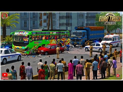 🔴 Terrible Accident Of Baalaji Private Bus Service 😱 || Road To Asia || ETS 2 || Episode 19 || SPO