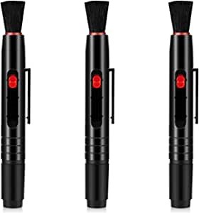 3 Pieces Multifunction Lens Cleaning Pen Brush Lens Brush for Optics Screen Cleaning Pen for Camera SLR Telescope Magnifying Glass Binoculars Spotting Scopes Rangefinders Monoculars