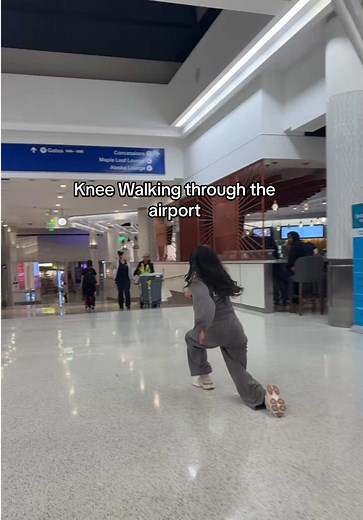 Knee Walking Technique at the Airport
