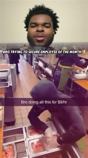 Bro destined to be employee of the month🫡