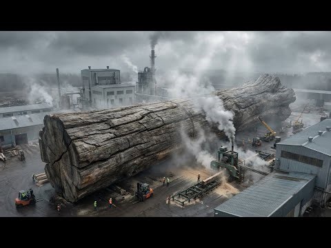 Factory goteck - Inside an oak sawmill – The process of manufacturing boats and cabinets from wood.