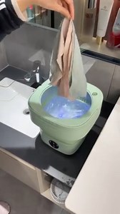 5.7K views · 219 reactions | Foldable and mini washing machine  #MiniWashingMachine #PortableWasher #HomeEssentials #SmartGadgets #LaundryHacks #AmazonFinds | Anup Kumar Singh | Facebook