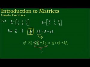 Intro to Matrices: Example Problems