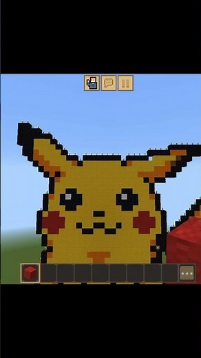 Epic minecraft pikachu statue build tutorial #minecraft #pikachu #statue #build #tutorial