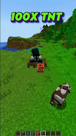 Minecraft WARDEN vs OP TNTs Explosion #shorts # #minecraft #gaming